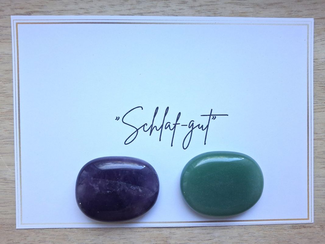 Heilstein-Set Schlaf-gut mit Amethyst und Aventurin